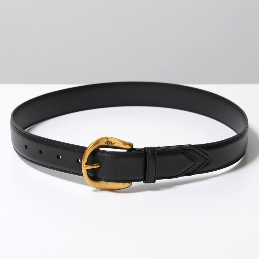 美品★J&M DAVIDSON イントレチャート レザーベルト ブラック メンズ J&M Davidson（J＆Mデヴィッドソン） ジェイアンドエム デヴィッドソン