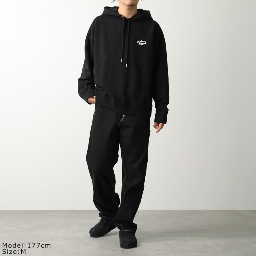 MAISON KITSUNE スエットパーカー M ブラック MAISON KITSUNE（メゾン キツネ） フロントロゴエンブロイダリー