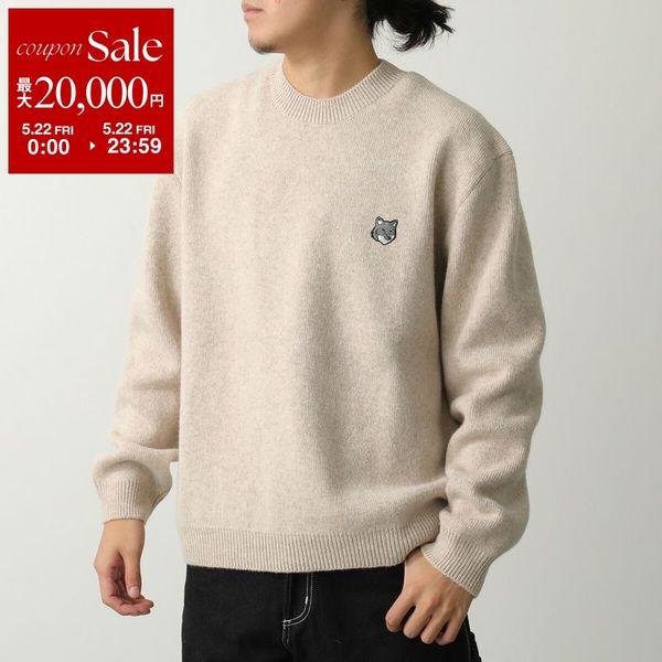 MAISON KITSUNE メゾンキツネ　グレーFOX刺繍 MAISON KITSUNE（メゾン キツネ） セーター BOLD FOX HEAD フォックス