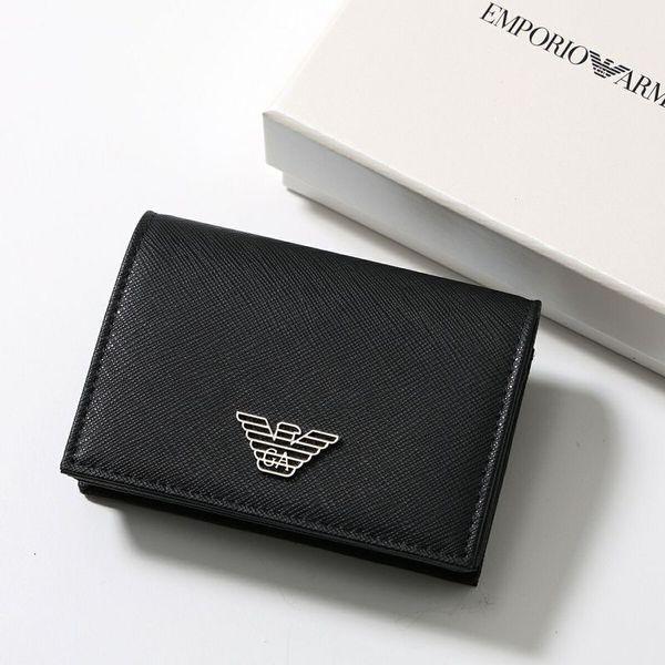 エンポリオアルマーニ EMPORIO ARMANI カードケース 名刺入れ Y4R576 Y138E 81072 イーグル プレート メンズ ブラック カードケース ブラ EMPORIO ARMANI エンポリオアルマーニ カードケース Y4R576 Y138E
