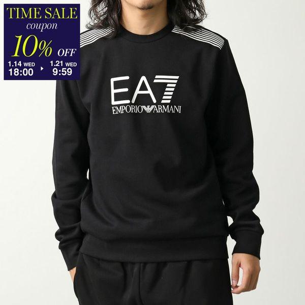 2025 秋冬新作！ EMPORIO ARMANI エンポリオアルマーニ EA7 トレーナー メンズ 7M001127 AF10377 ブラック EA7 EMPORIO ARMANI エアセッテ エンポリオアルマーニ トレーナー