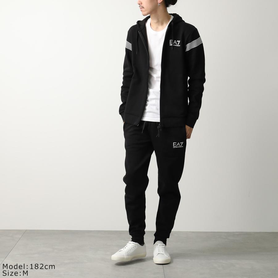 ee17 エンポリオアルマーニ セットアップ 黒×白 メンズXL相当 EA7 EMPORIO ARMANI エアセッテ エンポリオアルマーニ セットアップ