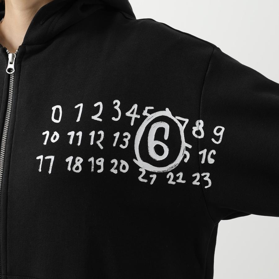 MM6 メゾンマルジェラ オーバーサイズ フーディ トップス 16 キッズ 黒