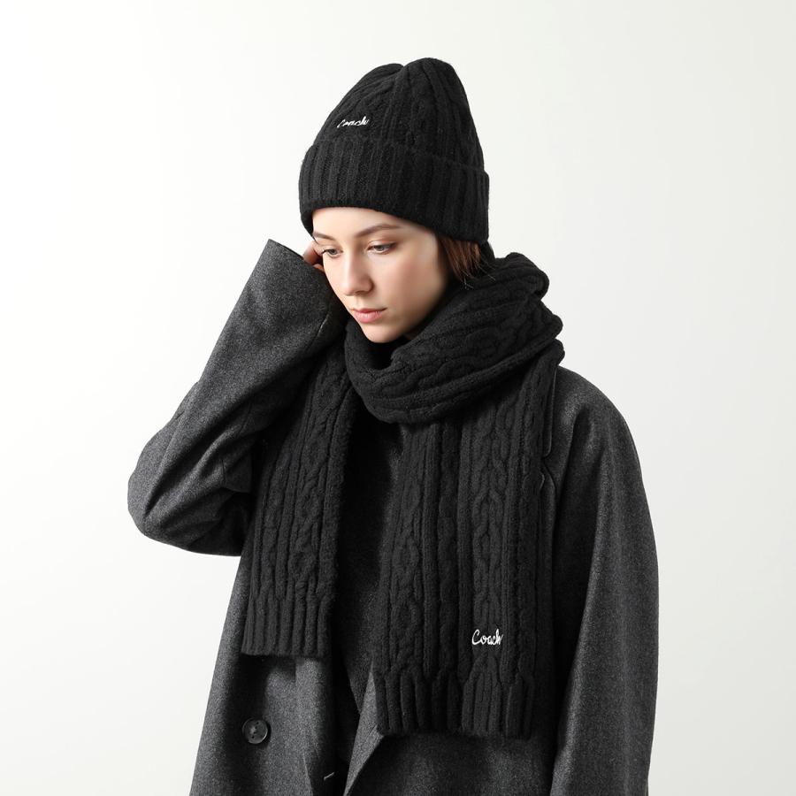 COACH（コーチ） マフラー EMBROIDERED CABLE KNIT MUFFLER エンブ
