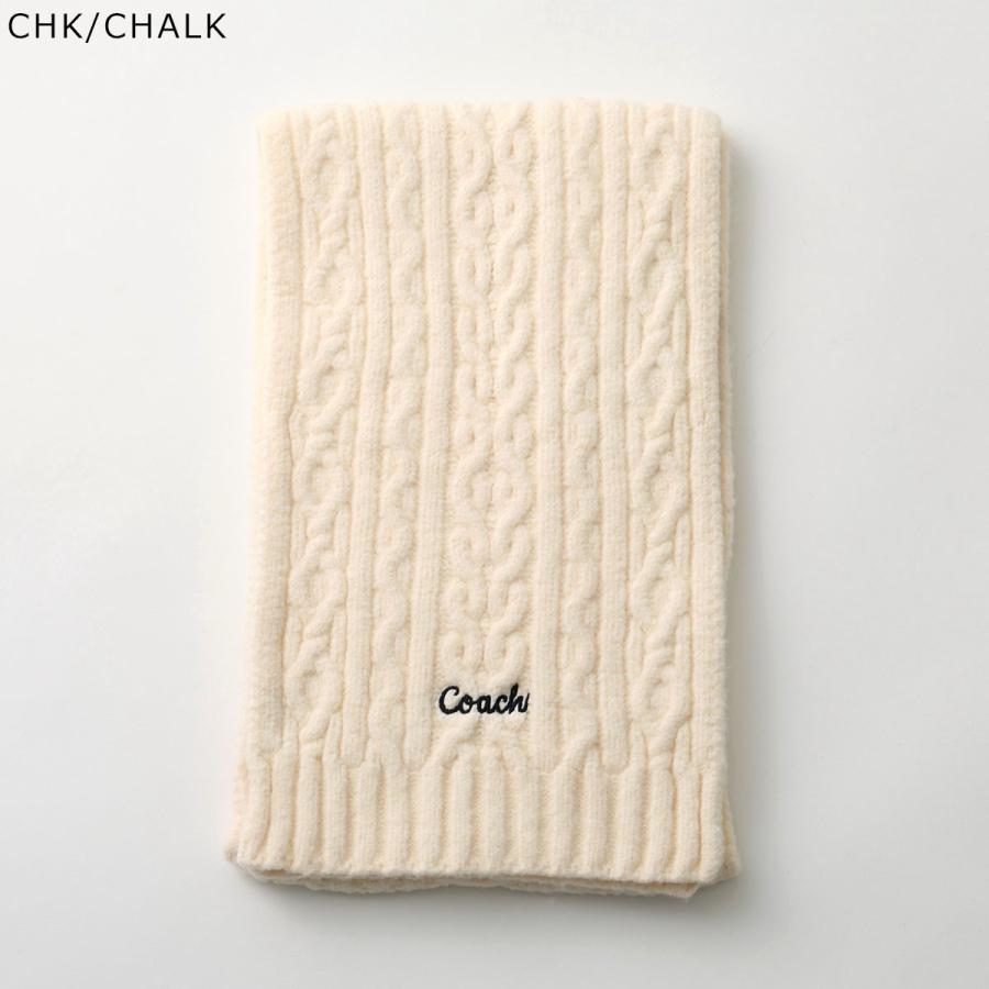 COACH（コーチ） マフラー EMBROIDERED CABLE KNIT MUFFLER エンブ