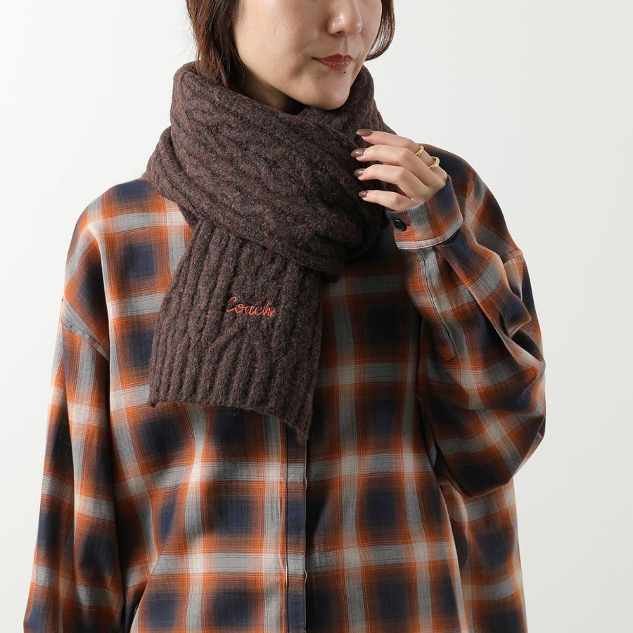 COACH（コーチ） マフラー EMBROIDERED CABLE KNIT MUFFLER エンブ
