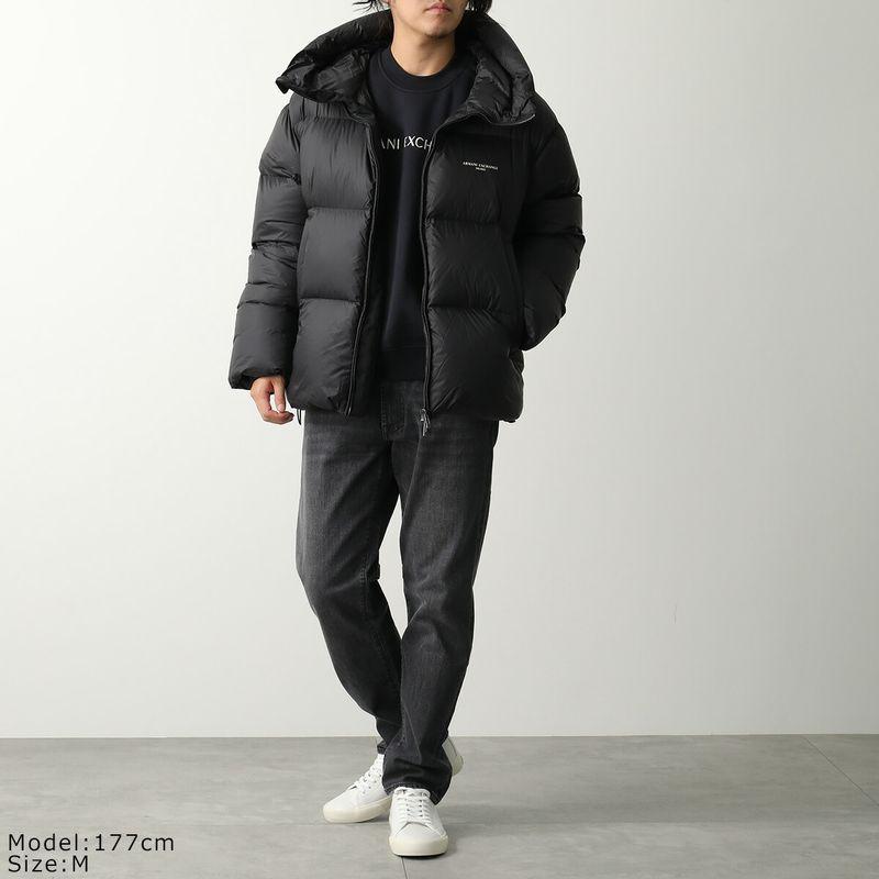 Armani Exchange ブラック ダウンジャケット S〜M相当サイズ ARMANI EXCHANGE A/X アルマーニ エクスチェンジ ダウンジャケット