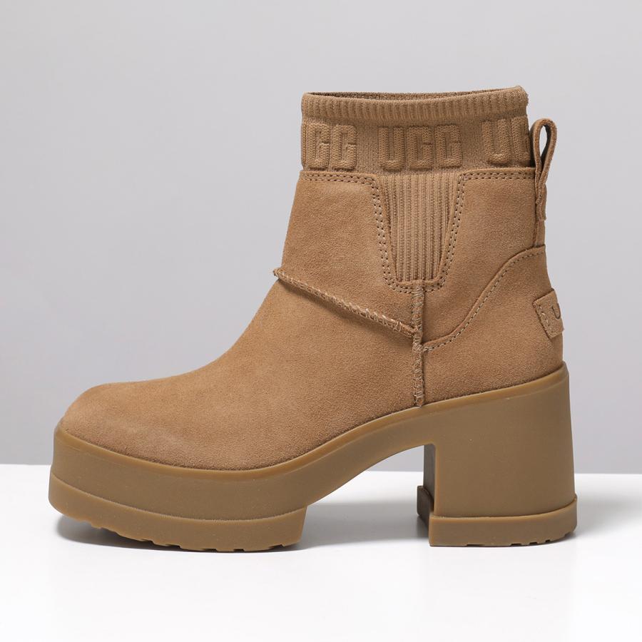 UGG アグ モクシー チェルシー ブーツ BOOTS MOXY CHELSEA CHESTNUT ( ヒール ベージュ スエード チェスナッツ レザーブーツ サイドゴア 1173724-CHE ) UGG（アグ） ショートブーツ MOXY CHELSEA モクシー チェルシー