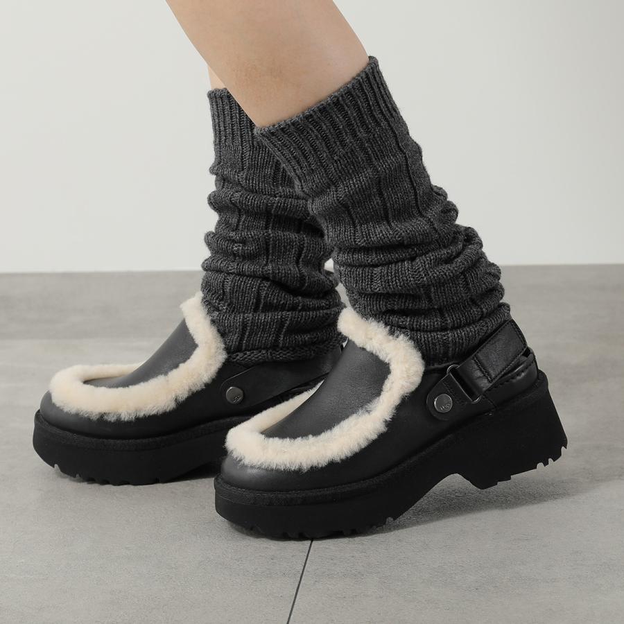 最終価格★2025秋冬新品未使用★UGGエスミーレザークロッグ　ブラック　24 UGG（アグ） サンダル ESMEE LEATHER CLOG エスミー レザー クロッグ