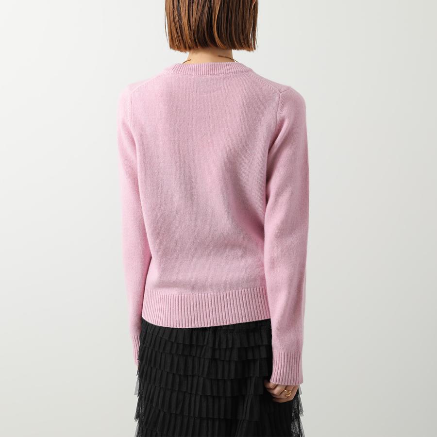 GANNI アルパカ ピンク クルーネック ニット XS GANNI アルパカ ピンク クルーネック ニット XS