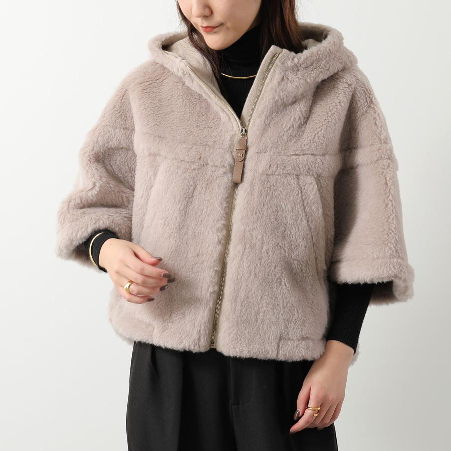 極美品　MAX MARA ESTROSO コットン ブル クロップド ジャケット Max Mara（マックスマーラ） テディケープ PETALO1 ペタロ レディース