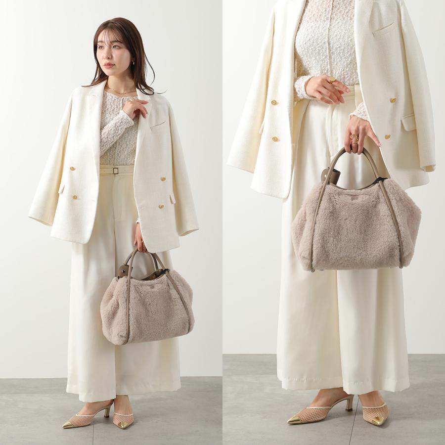 【美品】  Max Mara / マックスマーラ | CAMELUXE / テディ レザーショルダーバッグ | エクリュ系 | レディース Max Mara - 【美品】 Max Mara / マックスマーラ | CAMELUXE / テディ