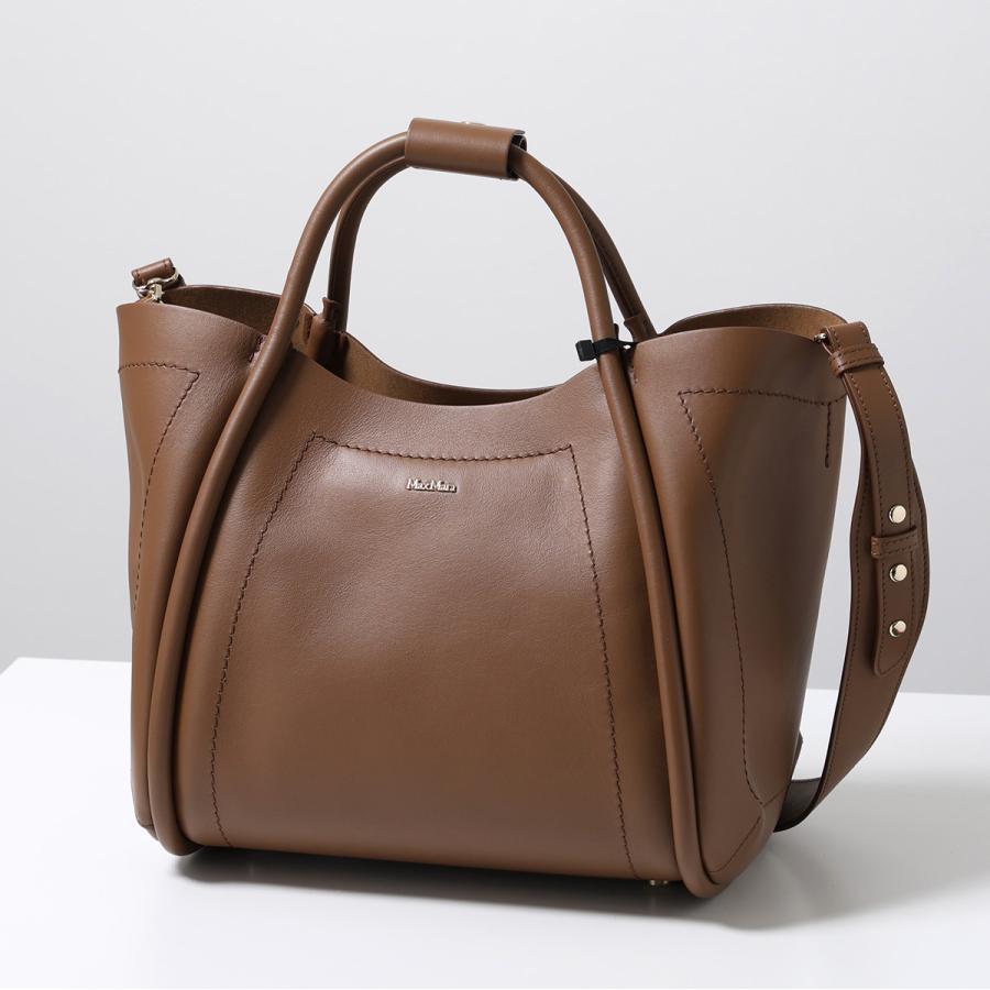 【極美品✨】マックスマーラ ハンドバッグ ショルダーバッグ レザー ブラウン Max Mara（マックスマーラ） ショルダーバッグ MARINXS マリンクス