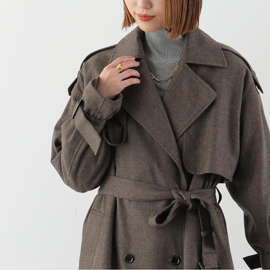 maison de r 日本製 ウールトレンチコート サイズF MAISON de R メゾンドアール ウール トレンチコート 259212 レディース