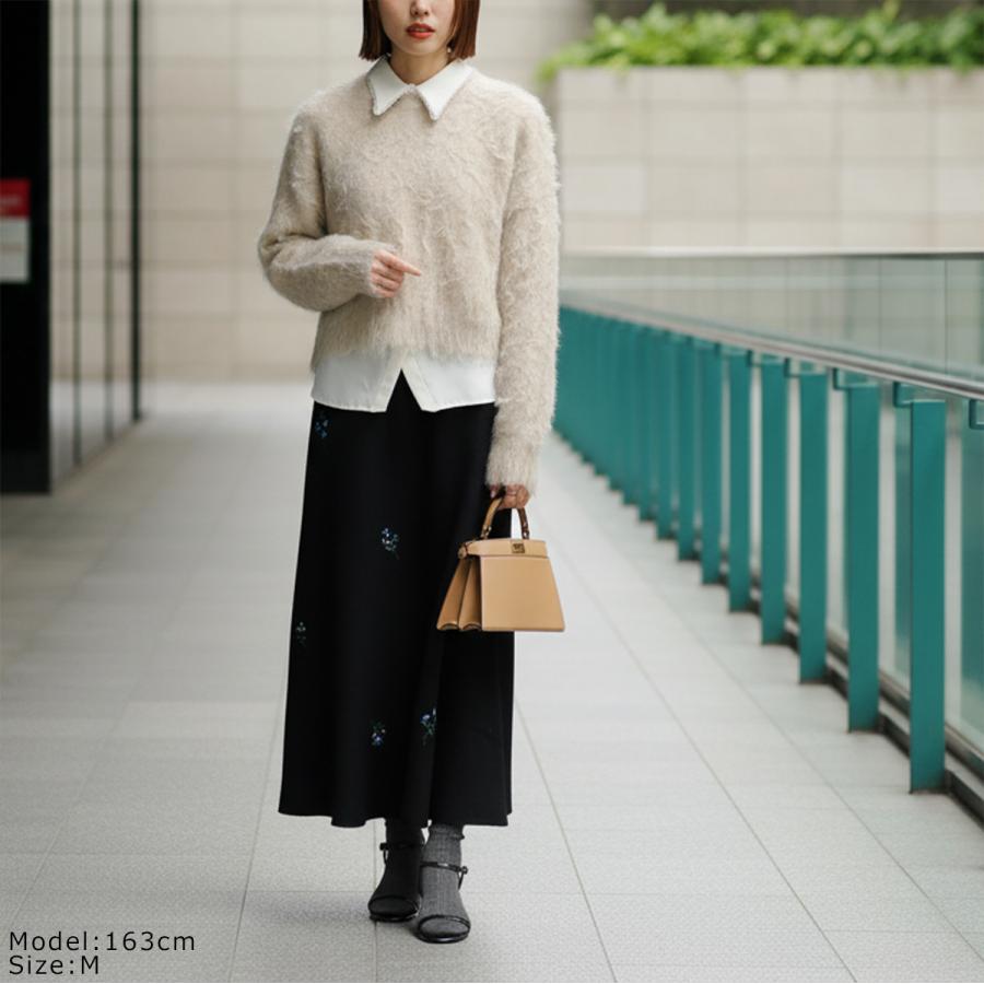 LHELBIE レルビエ ニットフレアスカート 52240L レディース フラワー