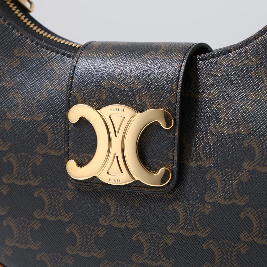 セリーヌ  AVA TRIOMPHE/193953EFS.04LU トリオンフ刺繍カーフスキンショルダーバッグ レディース ミディアム CELINE（セリーヌ） ハンドバッグ Medium Ava Triomphe ミディアム