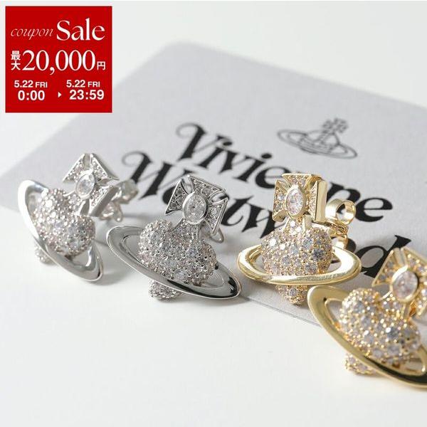 Vivienne Westwood ヴィヴィアンウエストウッド ピアス AGNATHA  アグネイサン 6201036H レディース ハート オーブ ラインストーン カラー2色の画像