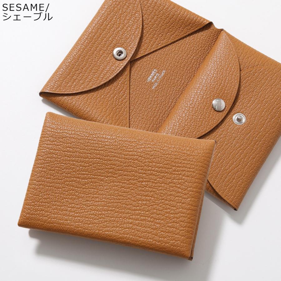 HERMES エルメス コインケース カルヴィデュオ CALVI DUO レディース シェーブル エバーカラー シャムキラ マダム レザー カードケース ミニ財布の画像