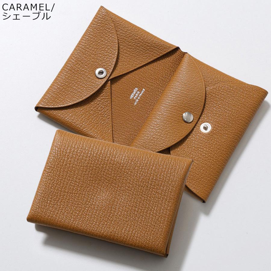 未使用品★HERMES エルメス カルヴィ デュオ ゴールド エバーカラー ケース カードケース W刻印 箱付き フランス製 レディース HERMES（エルメス） コインケース カルヴィデュオ CALVI DUO 083035CK