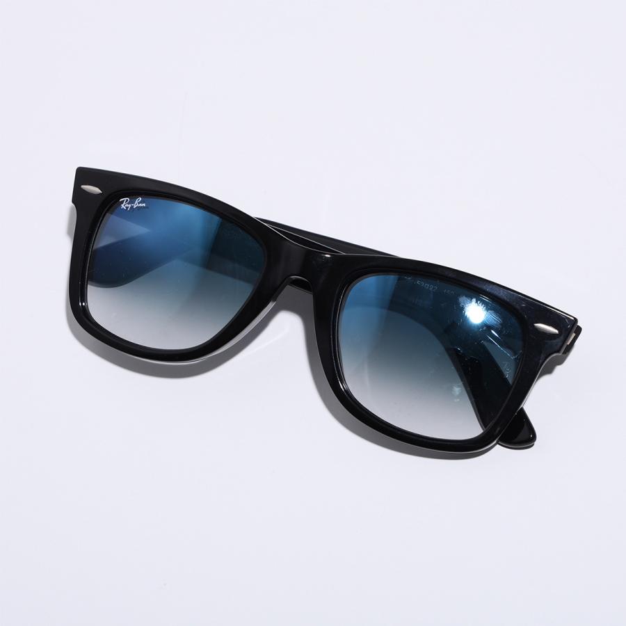 【中古】RAY BAN WAYFARER 眼鏡 サングラス セルフレーム カラーレンズ スクエア ロゴ 52□22-150 黒 RB2140-F Ray-Ban（レイバン） サングラス ORIGINAL WAYFARER CLASSIC ウェイ