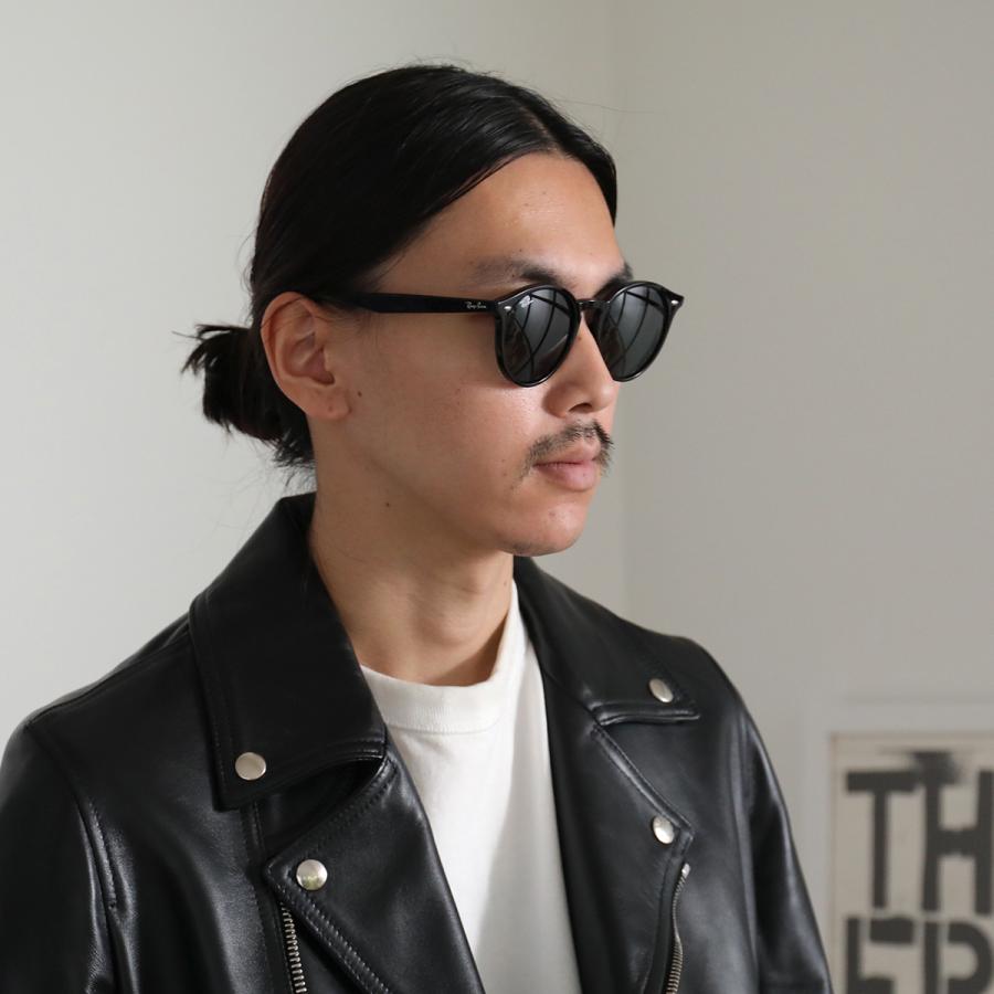 Ray-Ban レイバン サングラス RB2180F レディース ボストン型 セルフレーム フルリム メタルロゴ ローブリッジフィット アイウェア 601/71の画像
