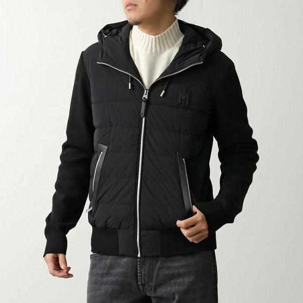 MACKAGE マッカージュ ダウンパーカー ANDREW-Z アンドリュー メンズ ニット ブルゾン ナイロン フーディ ライトダウン Black | Mackage