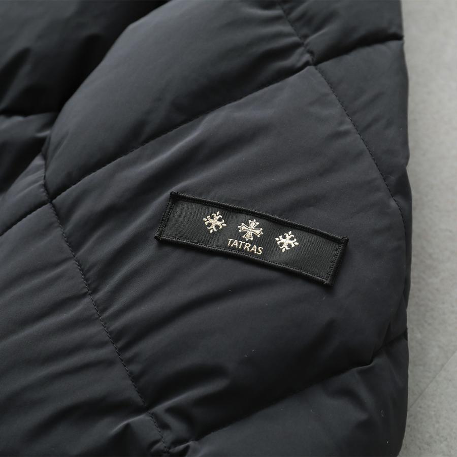 【希少】TATRAS タトラス ロングダウンジャケット 裏地タトラスロゴ　黒 TATRAS（タトラス） ダウンコート CAMASTRA カマストラ LJXA0152010358