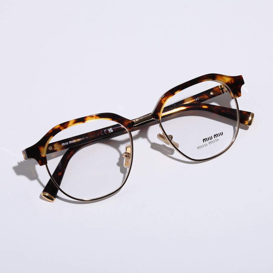 miumiu ミュウミュウ　メガネ　サーモントフレーム　ブラック Miu Miu Eyewear サーモント眼鏡フレーム | ブラック | FARFETCH JP