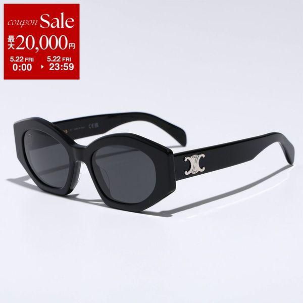 CELINE セリーヌ サングラス TRIOMPHE 15 トリオンフ CL40238U 01A 4S308CPLB.38NO レディース キャットアイ型 メタルロゴ アイウェア ブラックの画像