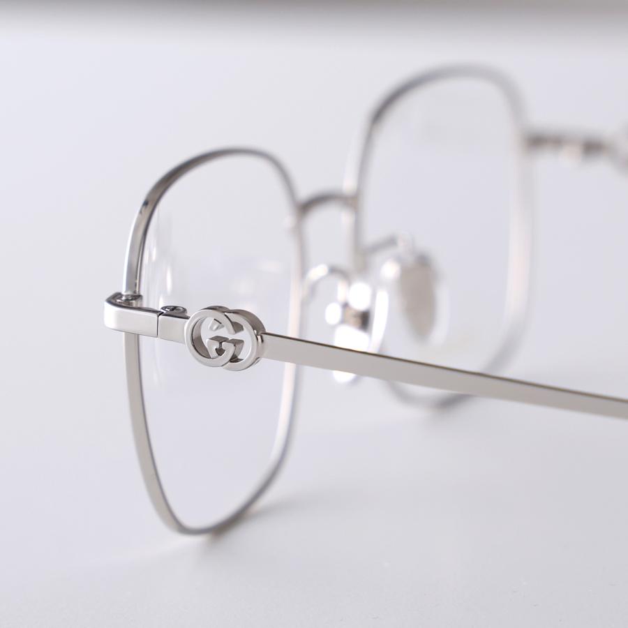 グッチ 眼鏡 メガネ 度あり メタルフレーム スクエア 53□17 シルバー色 GUCCI（グッチ） メガネ GG2006OA レディース ウェリントン型 スクエア