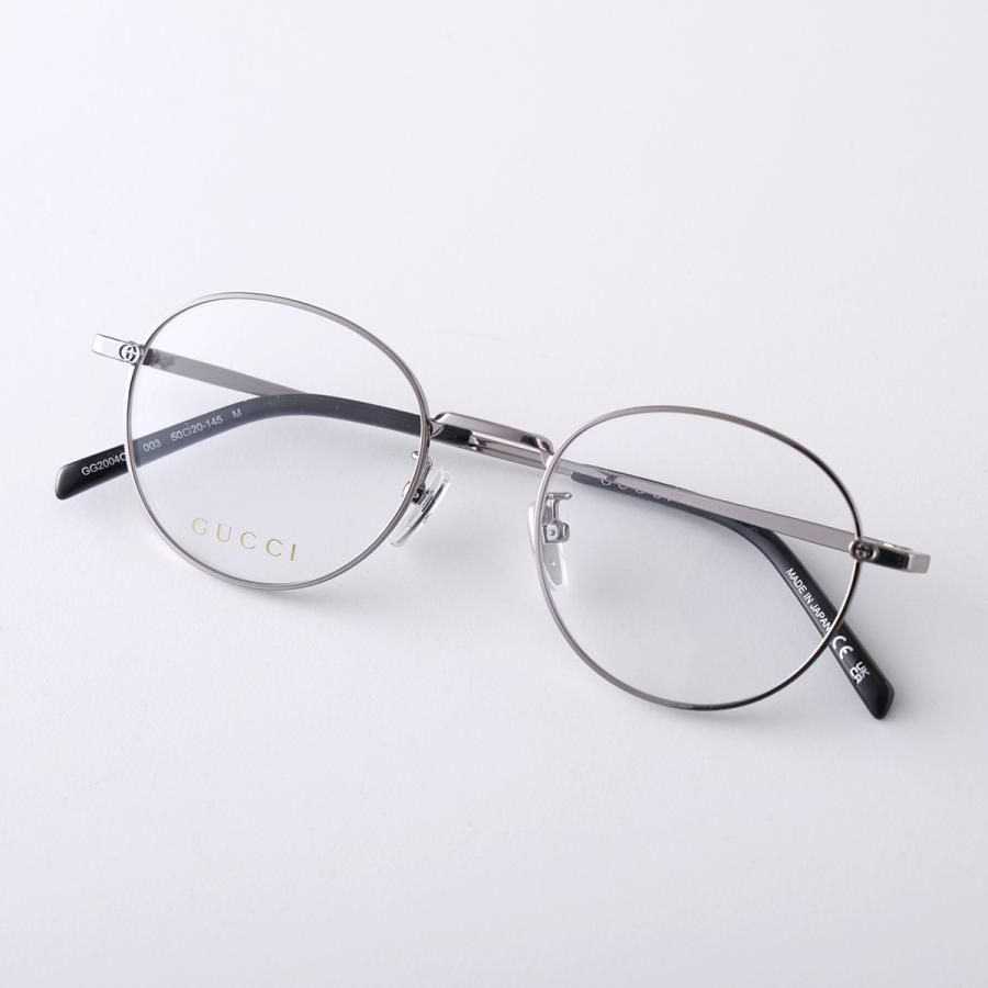 Gucci GGパターン メタルフレーム メガネ GUCCI（グッチ） メガネ GG2004OA メンズ ボストン型 メタルフレーム