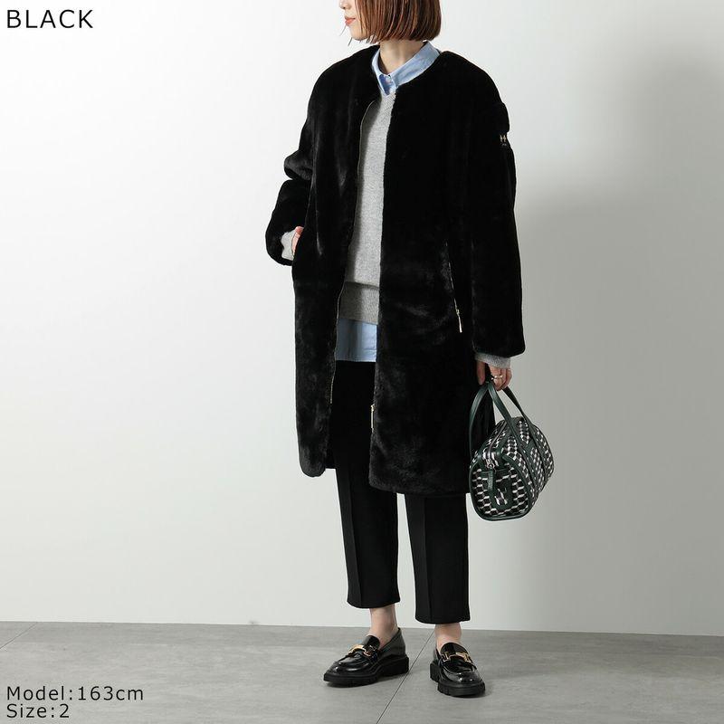 TATRAS ブラックファーコート タミル ボアコート サイズ2 TATRAS（タトラス） ファーコート TAMIL タミル LJXA0040033588