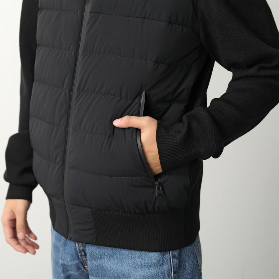 MACKAGE マッカージュ ライトダウンジャケット HANEY-CITYZ メンズ ナイロン ハイブリッド ニット切替 スタンドネック インナーダウン Black | Mackage | 07
