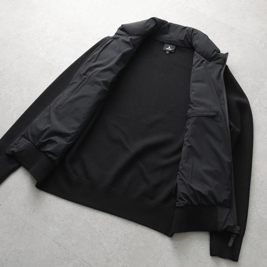 MACKAGE マッカージュ ライトダウンジャケット HANEY-CITYZ メンズ ナイロン ハイブリッド ニット切替 スタンドネック インナーダウン Black | Mackage | 08