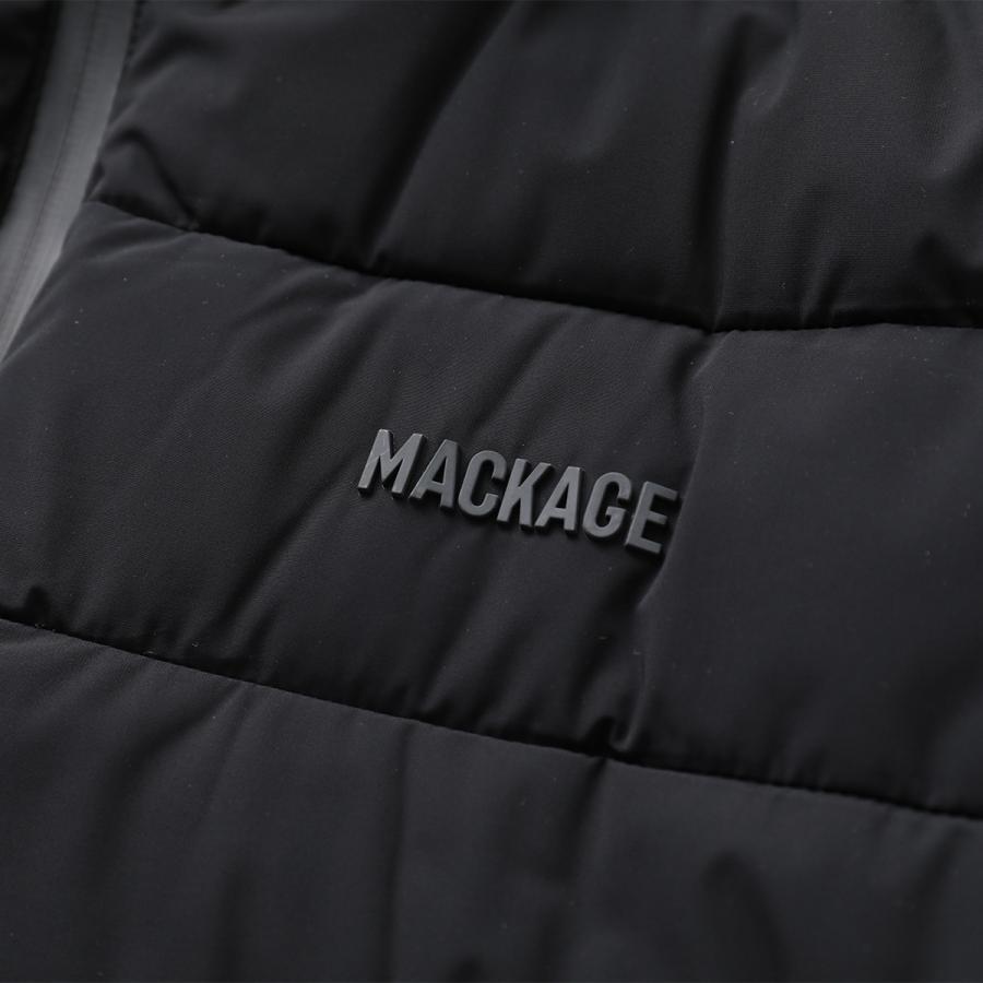 MACKAGE マッカージュ ライトダウンジャケット HANEY-CITYZ メンズ ナイロン ハイブリッド ニット切替 スタンドネック インナーダウン Black | Mackage | 10