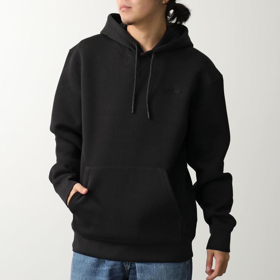 MACKAGE マッカージュ パーカー KOLTON メンズ ダンボールニット フーディ プルオーバー ジャージー Black | Mackage | 06