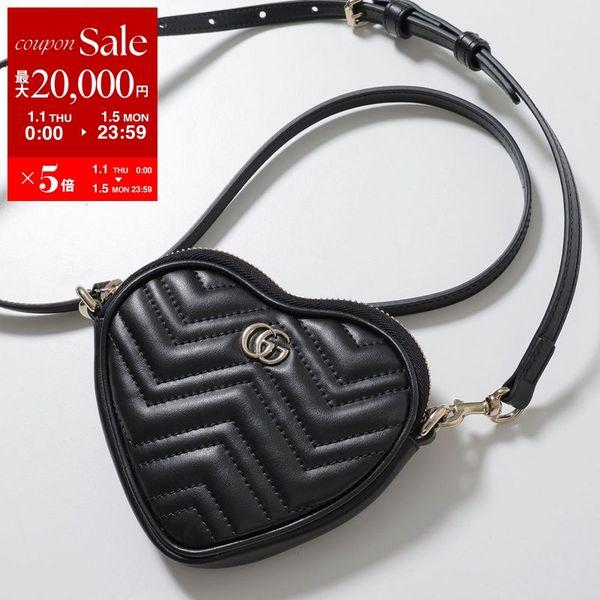 GUCCI GGマーモント ハートシェイプ ケース ダブルG ハートシェイプ