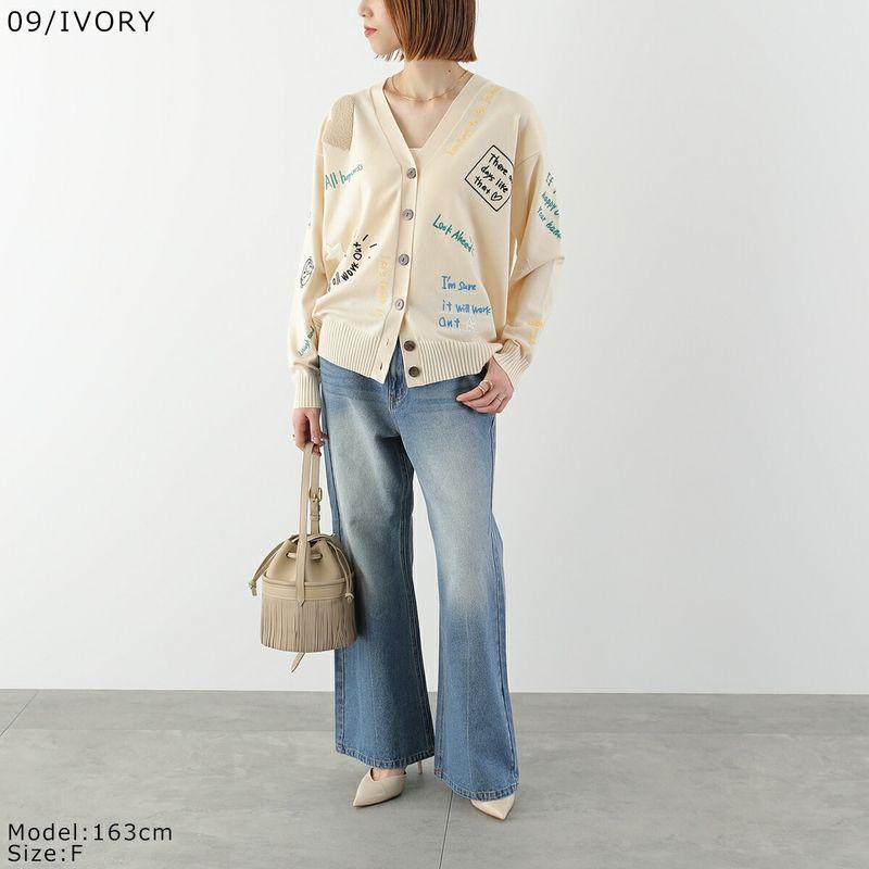 TORRAZZODONNA ハッピーエンブロイダリーカーディガン Torrazzo Donna（トラッゾドンナ） カーディガン ハッピーエンブロイ