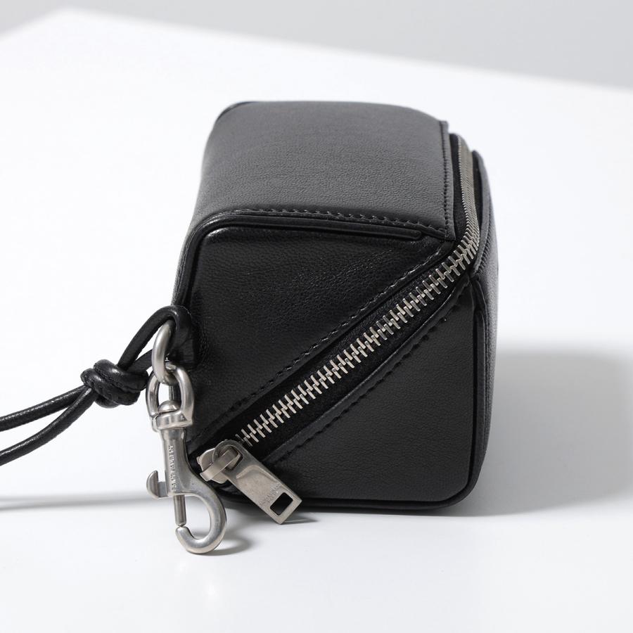 美品 サンローラン ロゴ エンボス レザー メンズ ウエスト ボディバッグ 黒 SAINT LAURENT サンローラン フラグメントジップボックス 777423 1EL0E