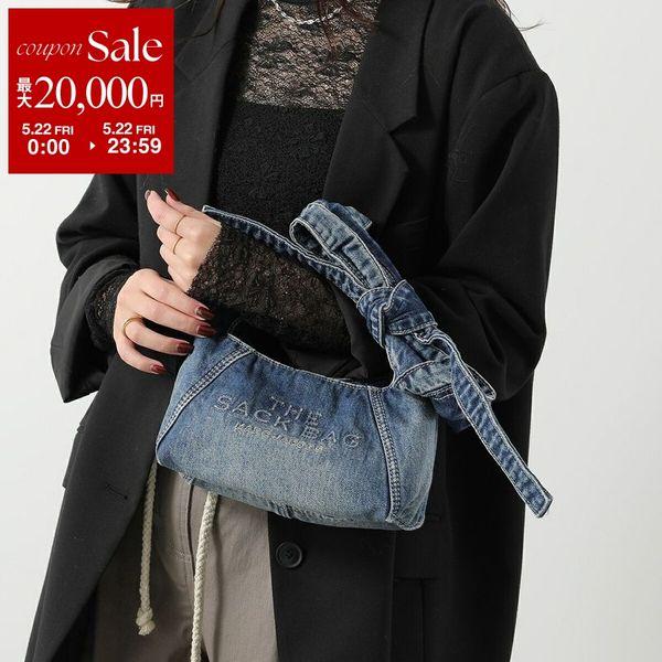 MARC JACOBS マークジェイコブス ショルダーバッグ ザ ボウ デニム サック バッグ ミニ 2P5HSC007H03 リボン ポーチ 鞄 492/MEDIUM-WASH-INDIGOの画像