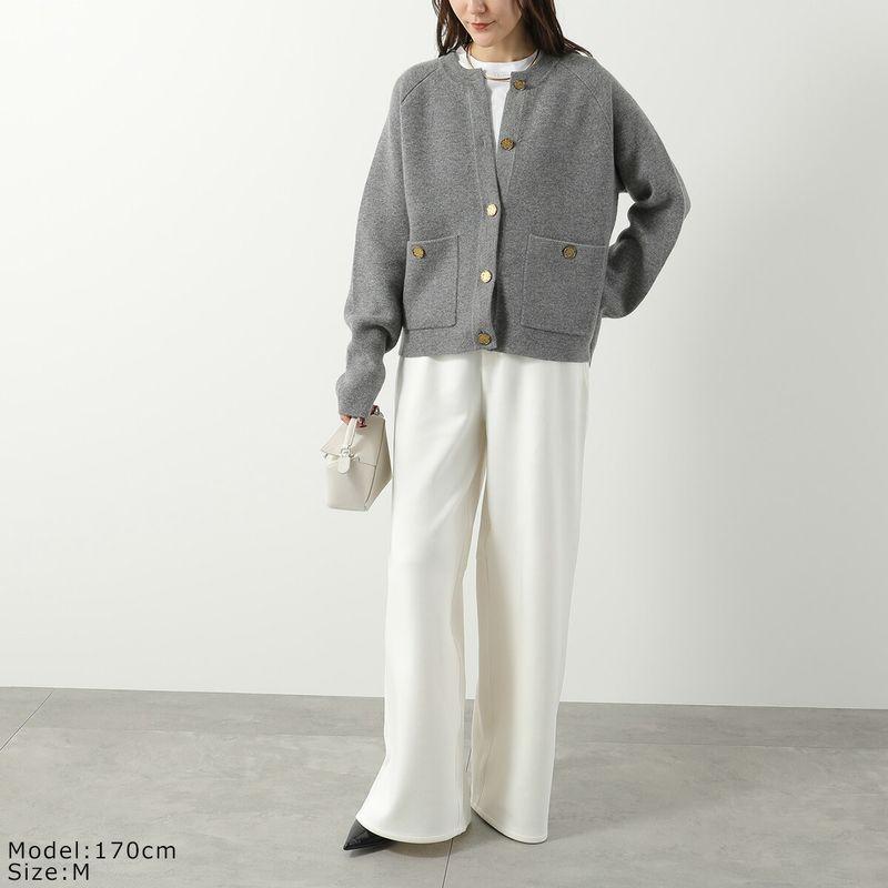 トーテム リブロングカーディガン ニットコート ワンピース グレー TOTEME TOTEME（トーテム） カーディガン HAMMERED BUTTON CARDIGAN