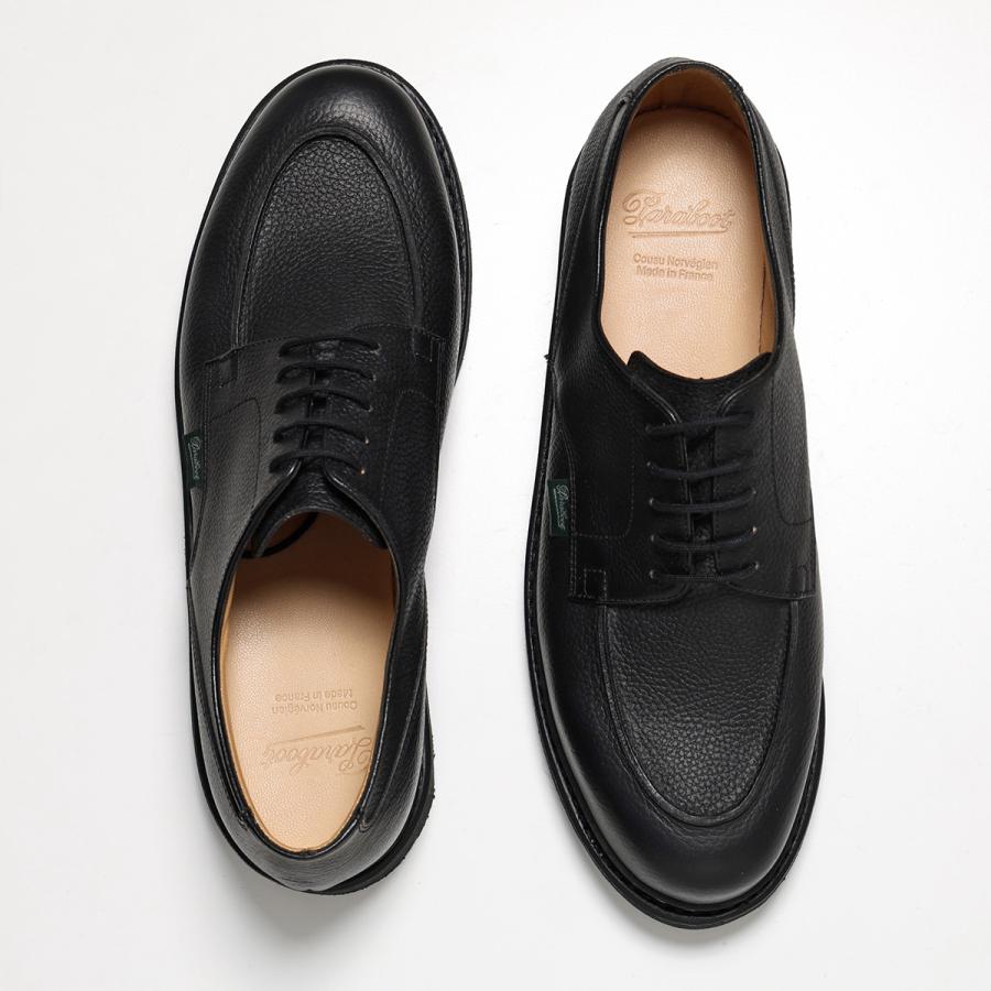 Paraboot パラブーツ レザーシューズ CHAMBORD シャンボード 235732 メンズ グレインレザー Uチップ TEX SOLE シューズ 革靴 GRAINE-NOIRの画像