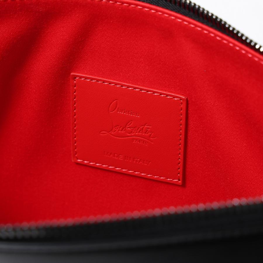 A4可 極美品 Christian Louboutin レザー クラッチバッグ Christian Louboutin クラッチバッグパテントレザーxスタッズ