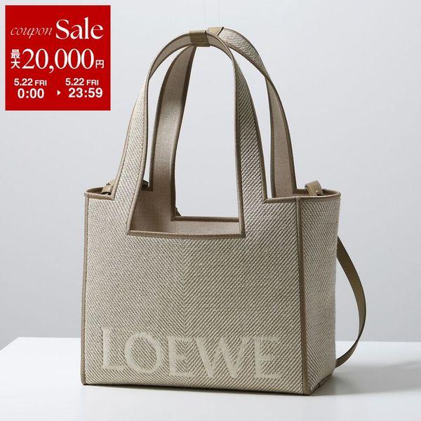 LOEWE ロエベ トートバッグ FONT TOTE M フォント ミディアム ALF1B61X11 レディース ロゴ ショルダーバッグ クロスボディ 鞄 2370/ECRUの画像