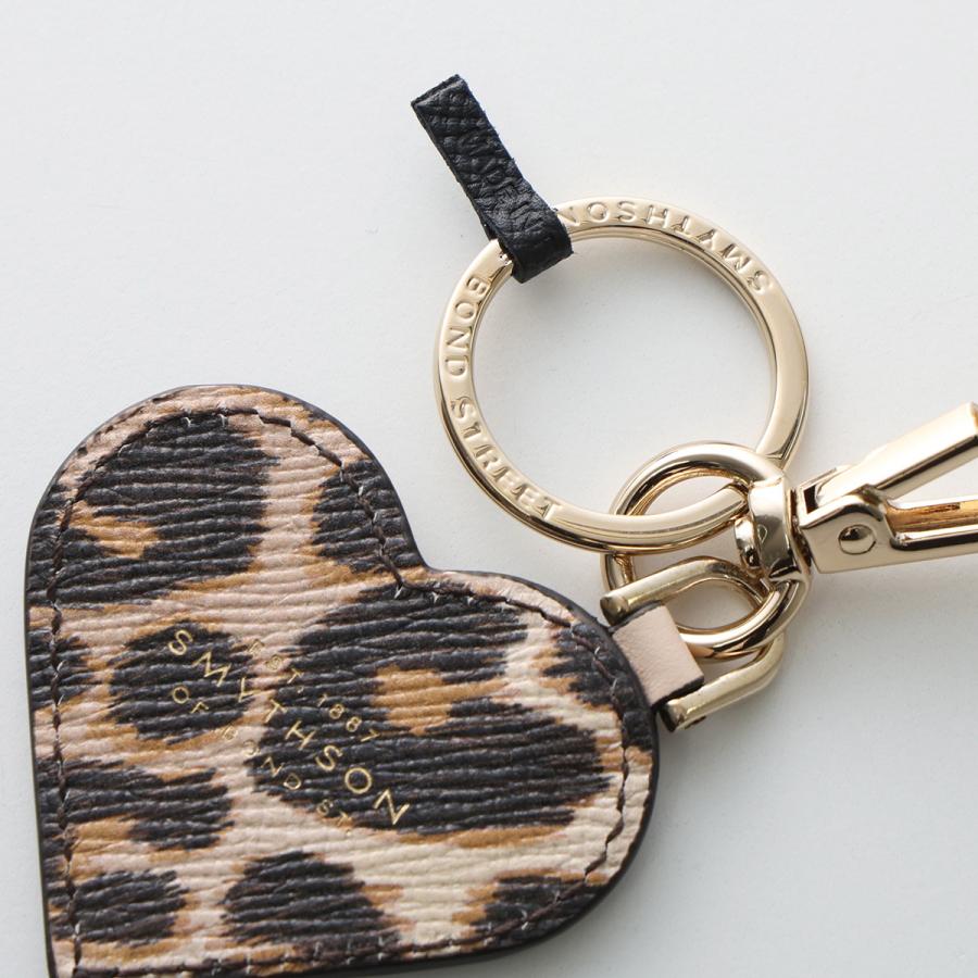 Smythson（スマイソン） キーリング PMA LEOPARD HEART KEYRING