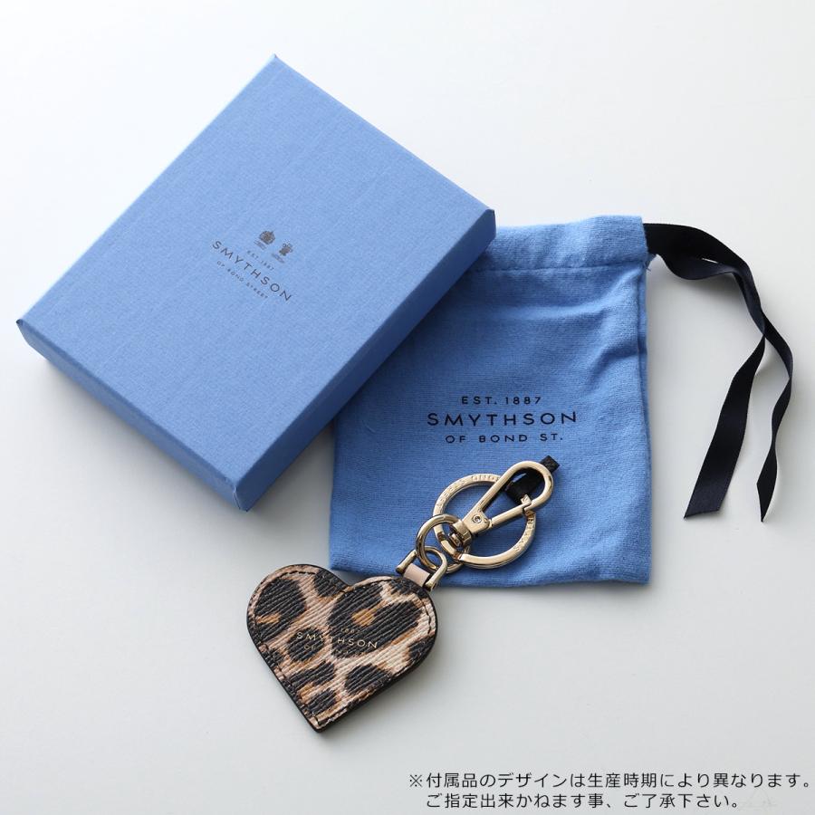 Smythson（スマイソン） キーリング PMA LEOPARD HEART KEYRING