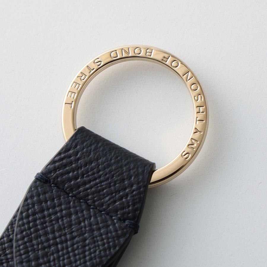 Smythson（スマイソン） キーリング PMA KEYRING W/LEATHER STRAP