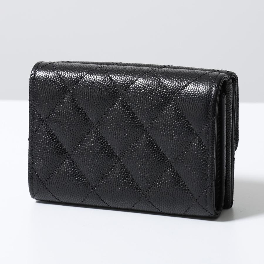 CHANEL シャネル 三つ折り財布 AP4713 B20637 レディース MATELASSE マトラッセ シャイニー グレインド カーフスキン レザー ミニ財布 ココマーク 94305 | CHANEL | 03