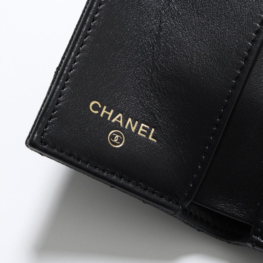 CHANEL シャネル 三つ折り財布 AP4713 B20637 レディース MATELASSE マトラッセ シャイニー グレインド カーフスキン レザー ミニ財布 ココマーク 94305 | CHANEL | 06