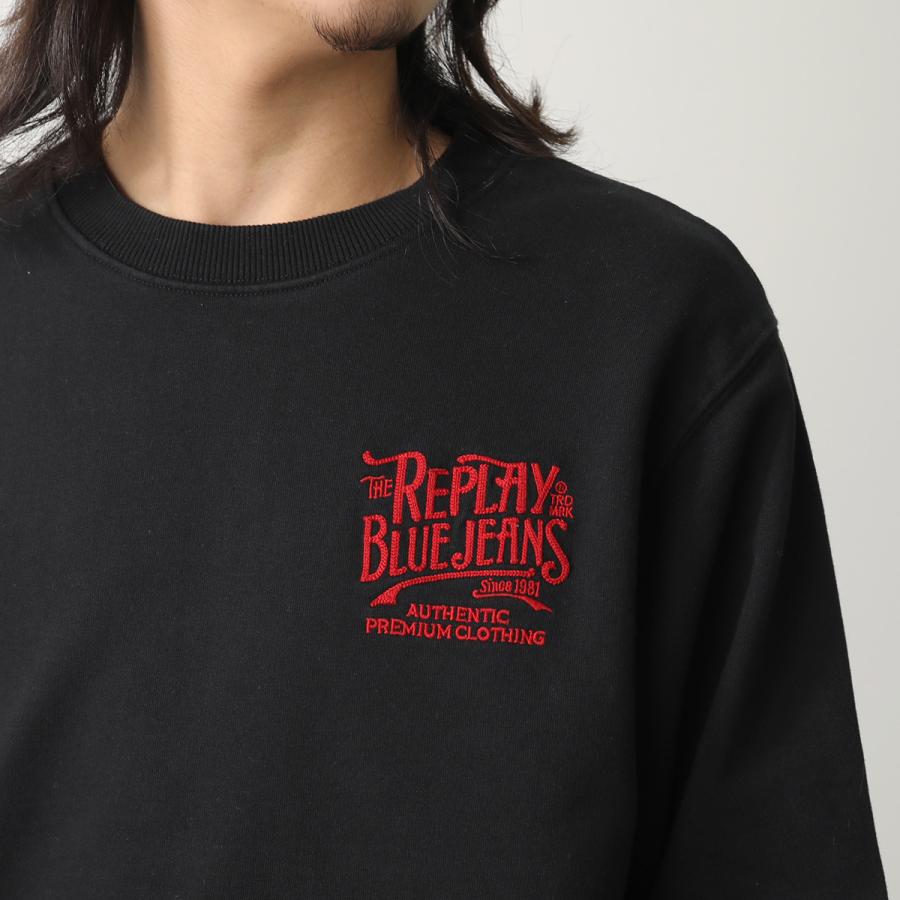 リプレイ REPLAY スウェット REPLAY（リプレイ） トレーナー スウェット レーサーエンブレム クルー